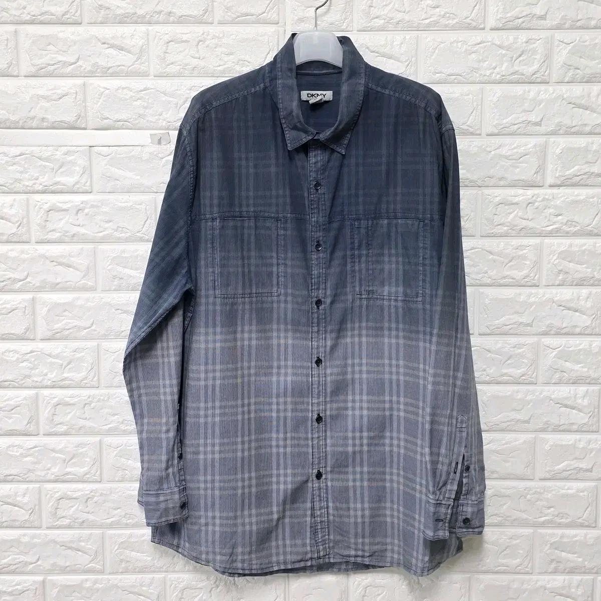 L DKNY 도나카란 체크 셔츠 남방 E550 2