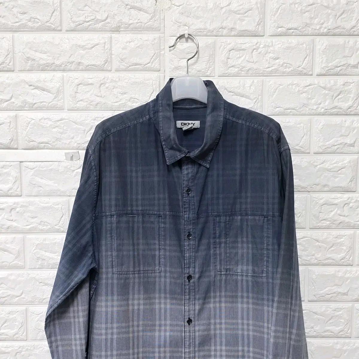 L DKNY 도나카란 체크 셔츠 남방 E550 6