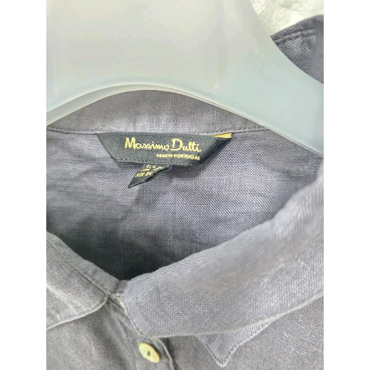 M 마시모두띠 차콜 마 린넨 블라우스 E552 3