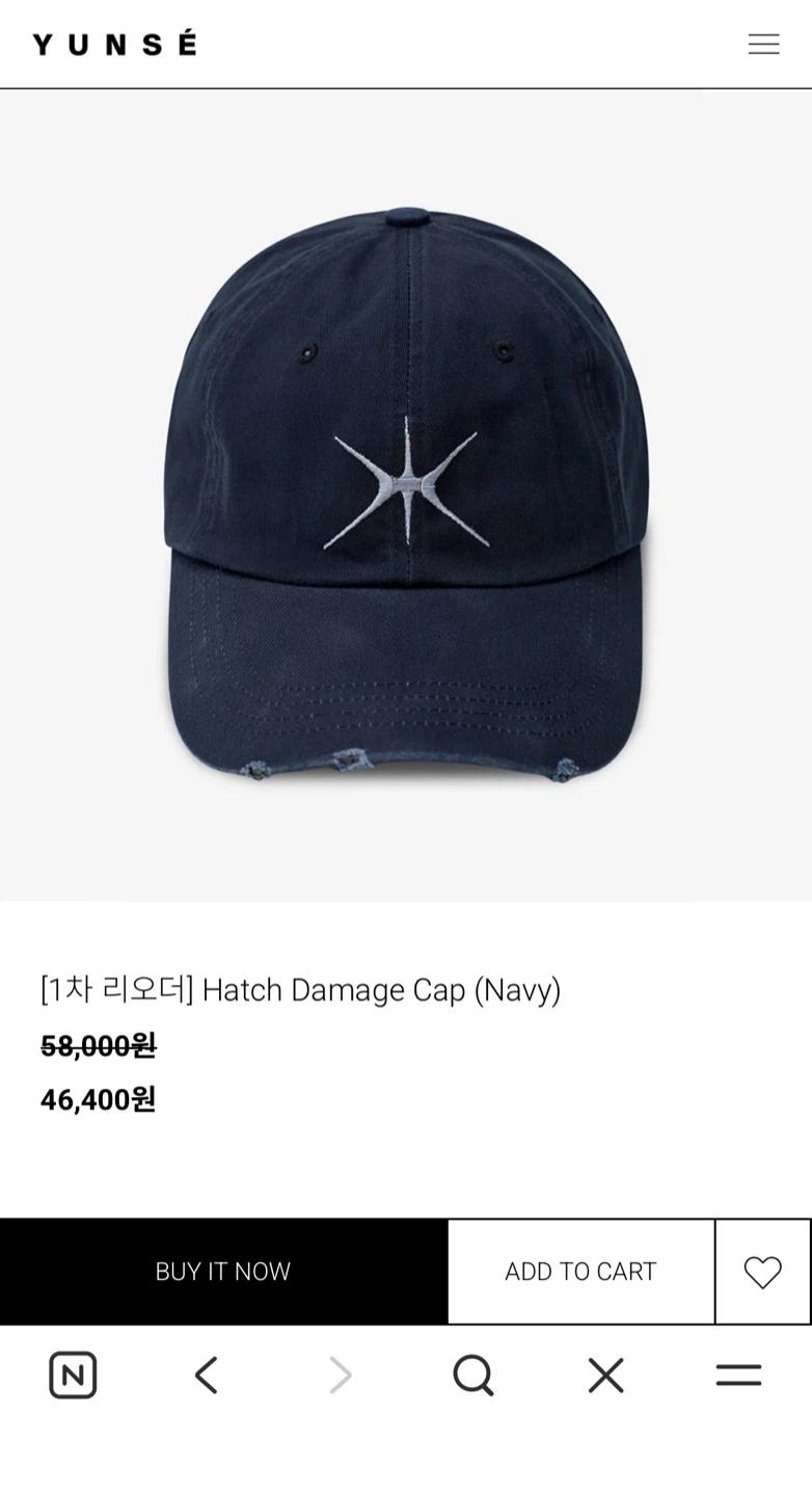윤세 해치 데미지 캡 네이비 2