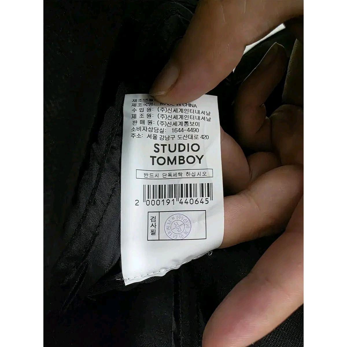 Free 20s 스튜디오톰보이 블랙 마 린넨 자켓 E559 4
