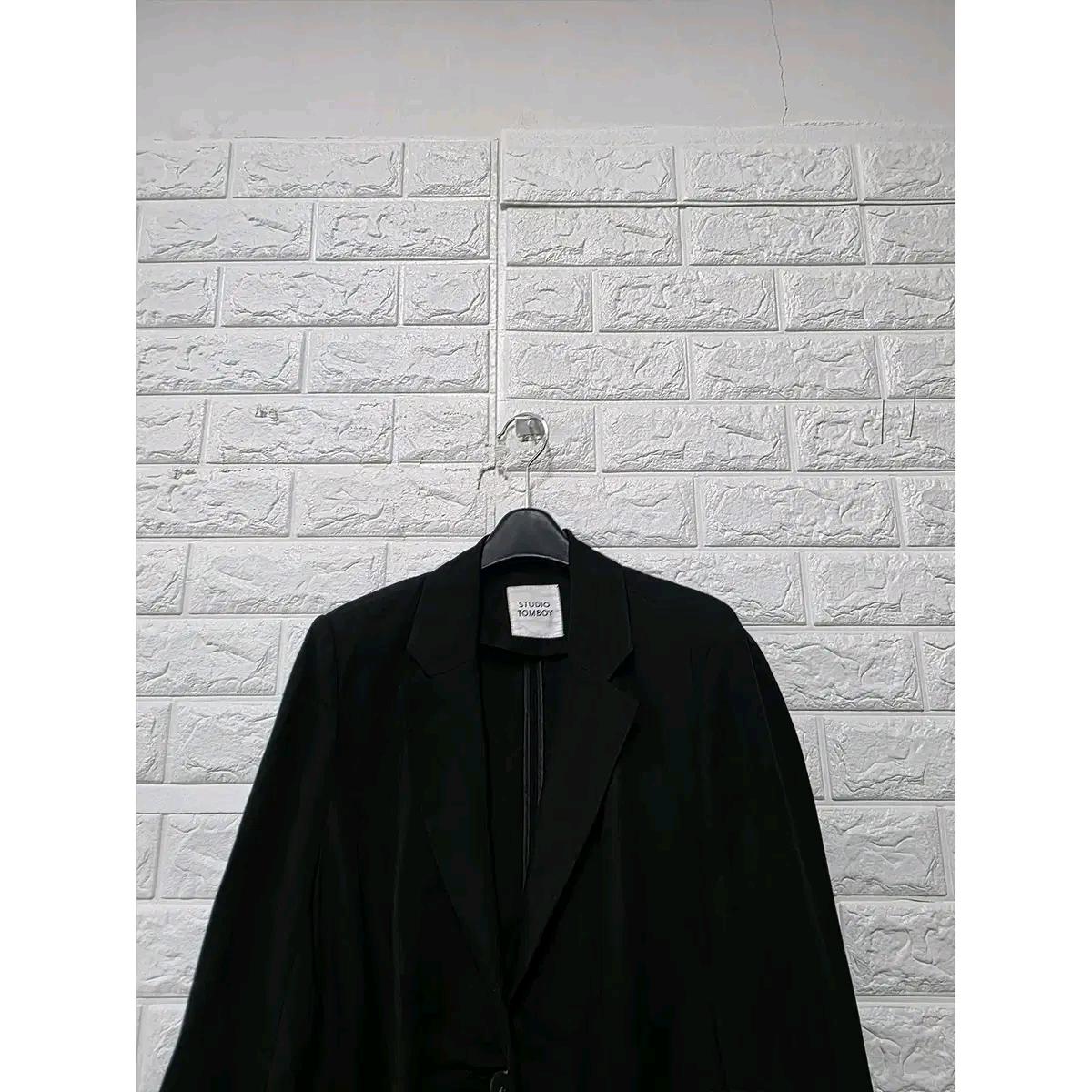 Free 20s 스튜디오톰보이 블랙 마 린넨 자켓 E559 6