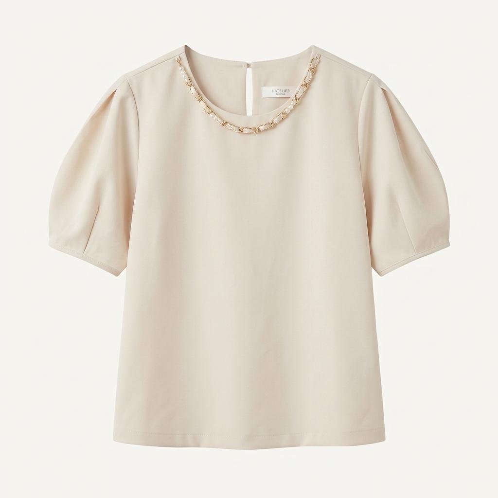 L'ATELIER BOUTIQUE 체인 장식 블라우스 1