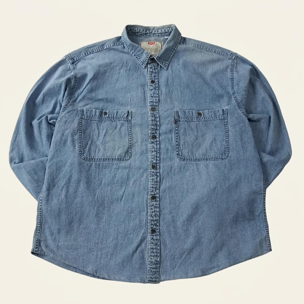 CA603 XL 리바이스 레드탭 90s 60628 데님 셔츠 남방 1
