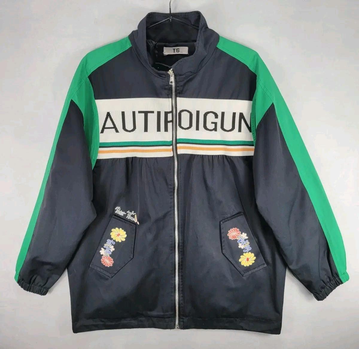 TG 자켓 AUTIFOIGUN 배색 꽃 자수 2