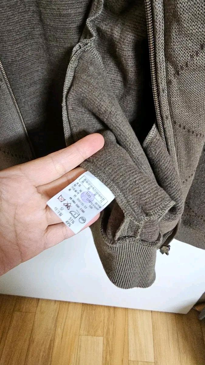 라코스테 모혼방 기모 체크 가디건 8