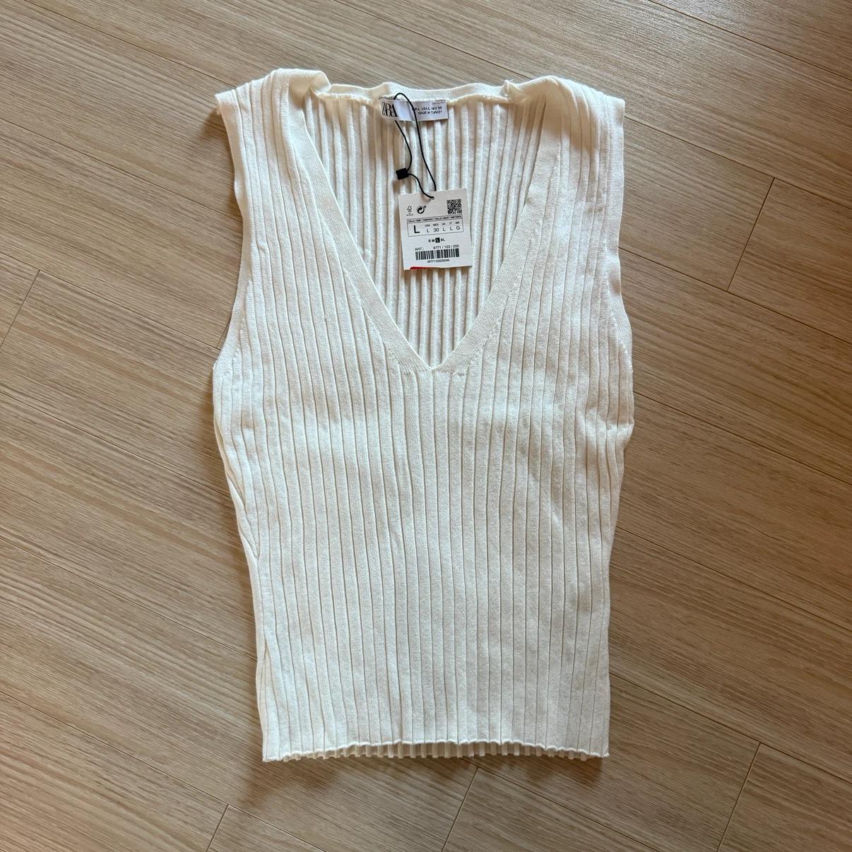 [ZARA] 자라 슬리브리스 니트 탑 2