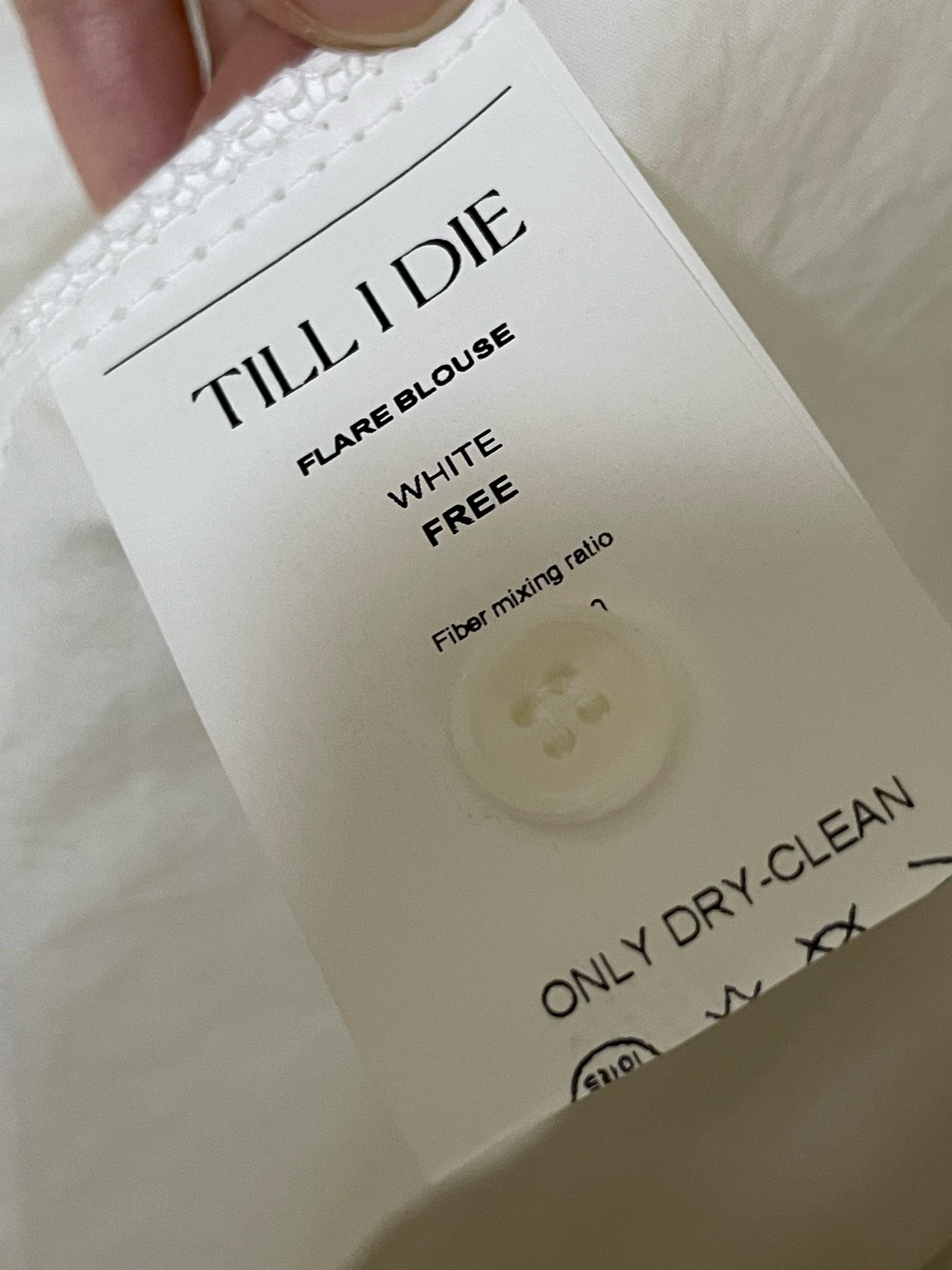 TILL I DIE 틸아이다이 코튼 플레어 블라우스 화이트 10