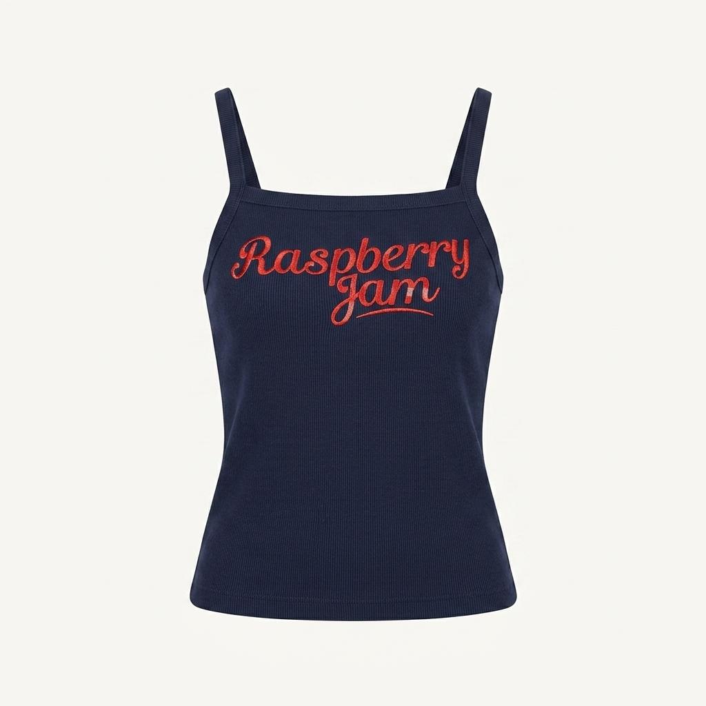 [론론] GINGHAM RASPBERRY JAM GOLGI SLEEVELESS NAVY