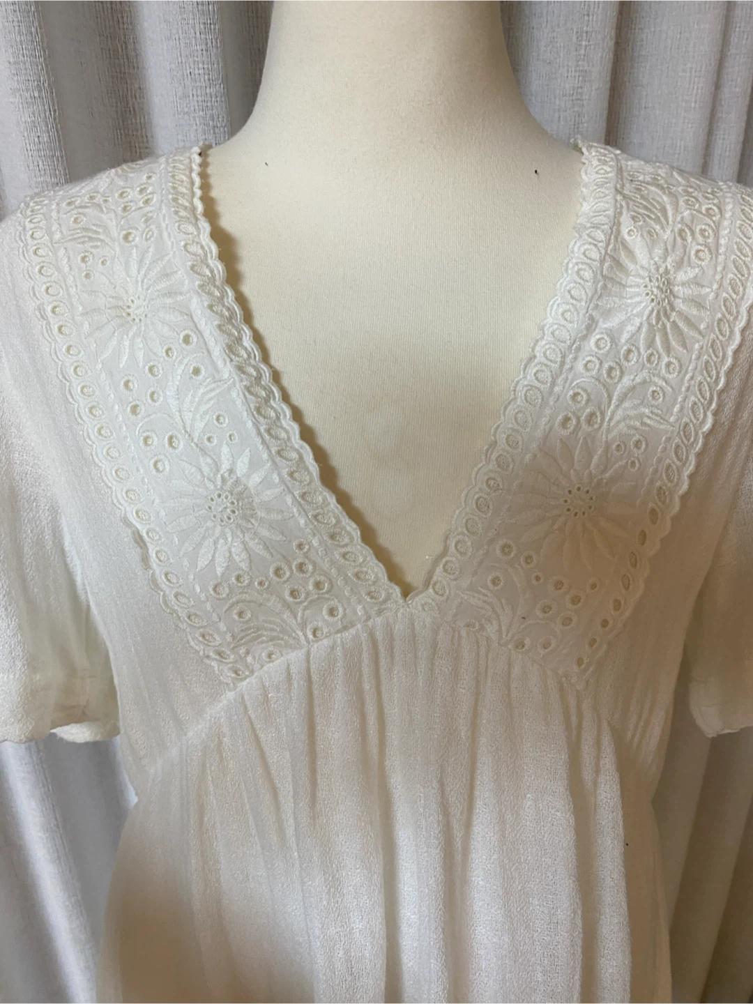 ZARA 화이트 레이스 블라우스 S 4