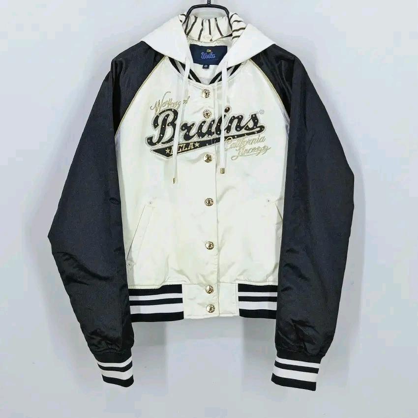 UCLA 여성 춘추 후드탈부착 야구자켓 아이보리90 (HU43571) 2