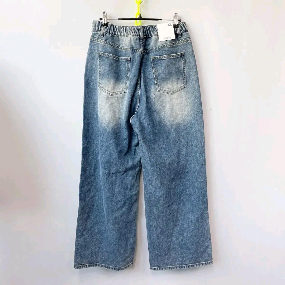 택새상품 밴딩 와이드 데님청바지 XL 4