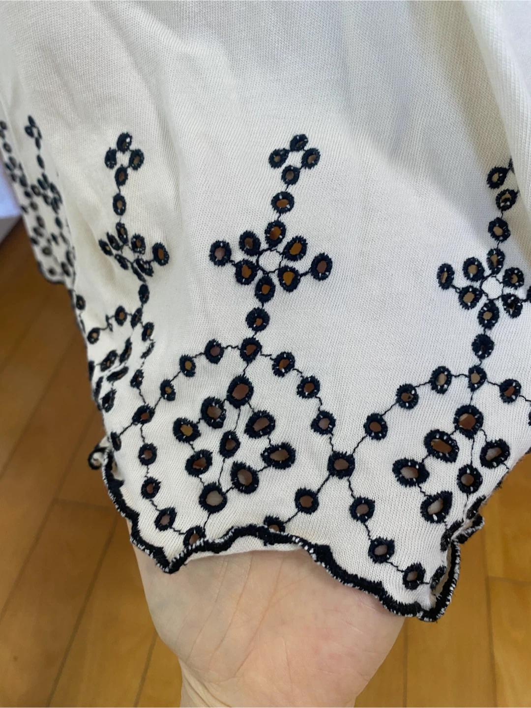H&M 아이보리 자수 롱 원피스 L 7