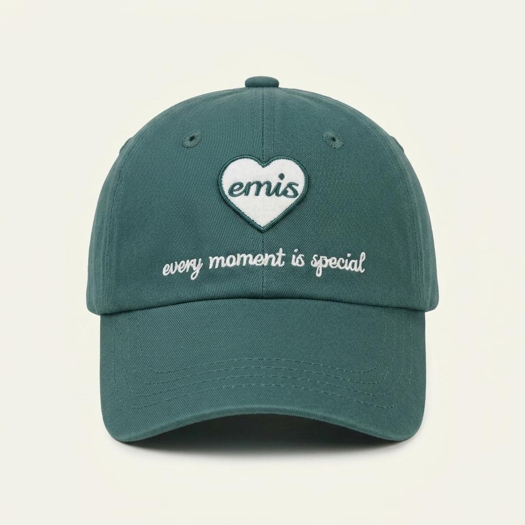 이미스(EMIS) 하트 로고 자수 볼캡 그린 1