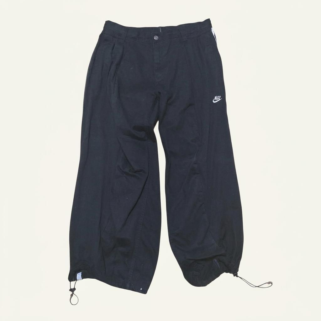 [NIKE] 나이키 로고 커스텀 팬츠 블랙