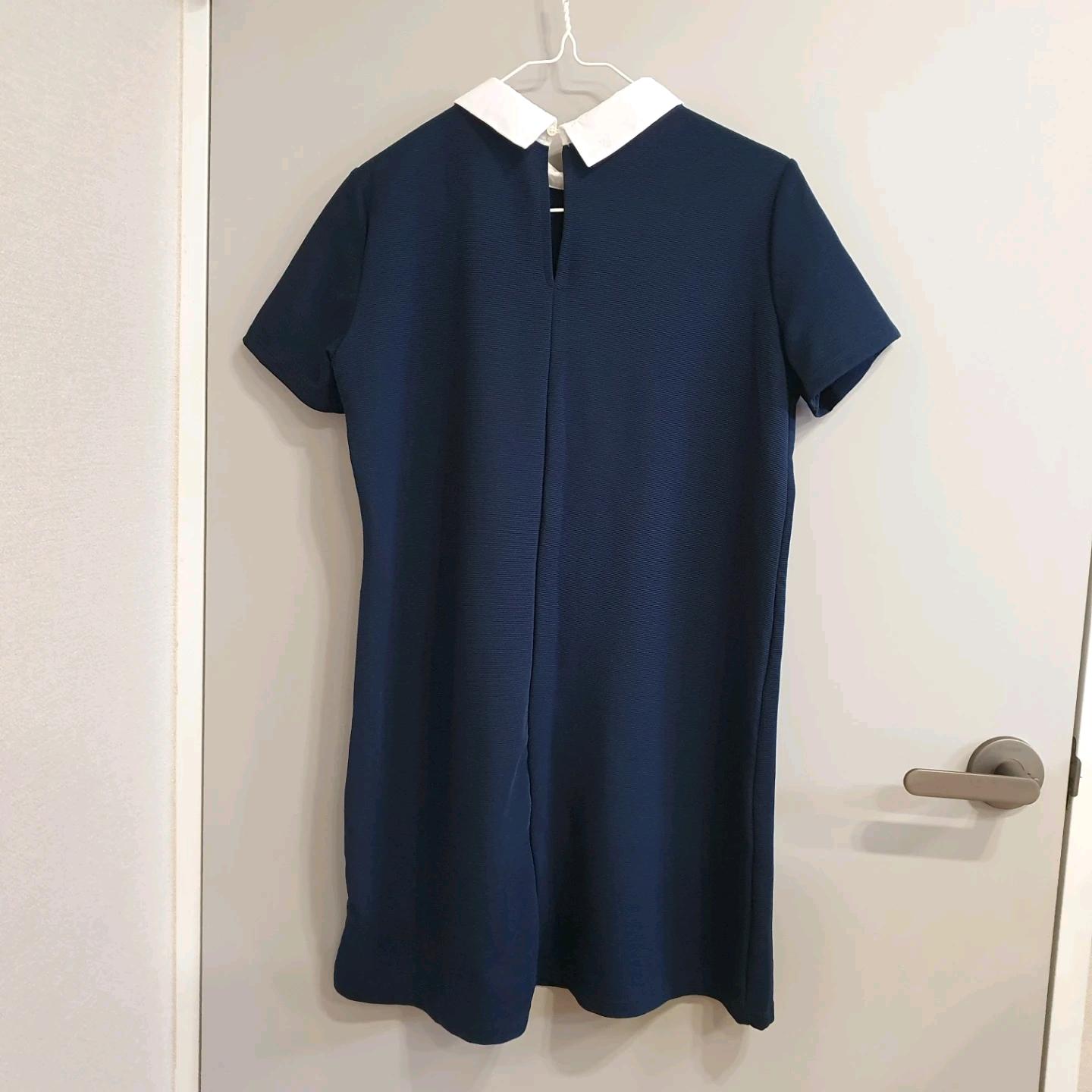 미사용) ZARA TRAFALUC 네이비 자수 원피스 M 4