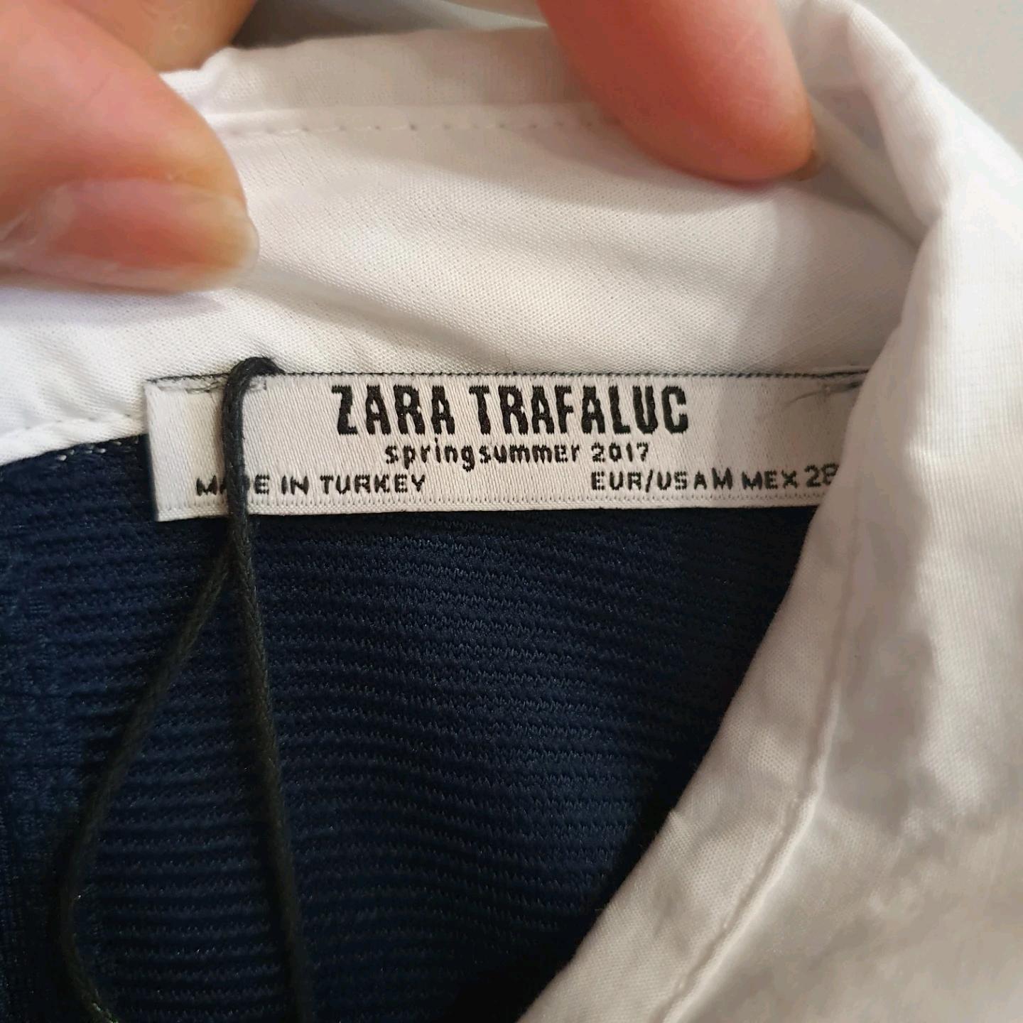 미사용) ZARA TRAFALUC 네이비 자수 원피스 M 5