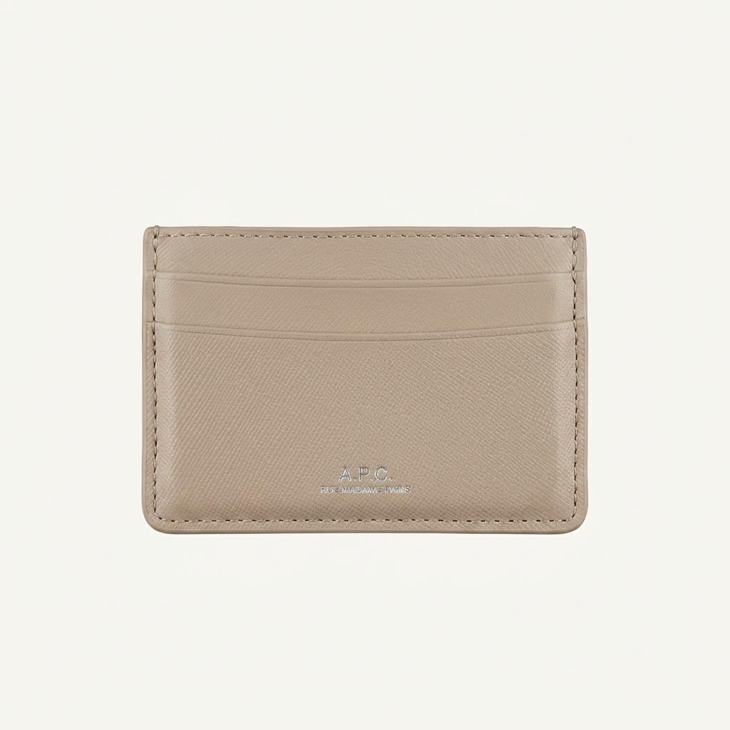 A.P.C. 사피아노 가죽 카드지갑 베이지