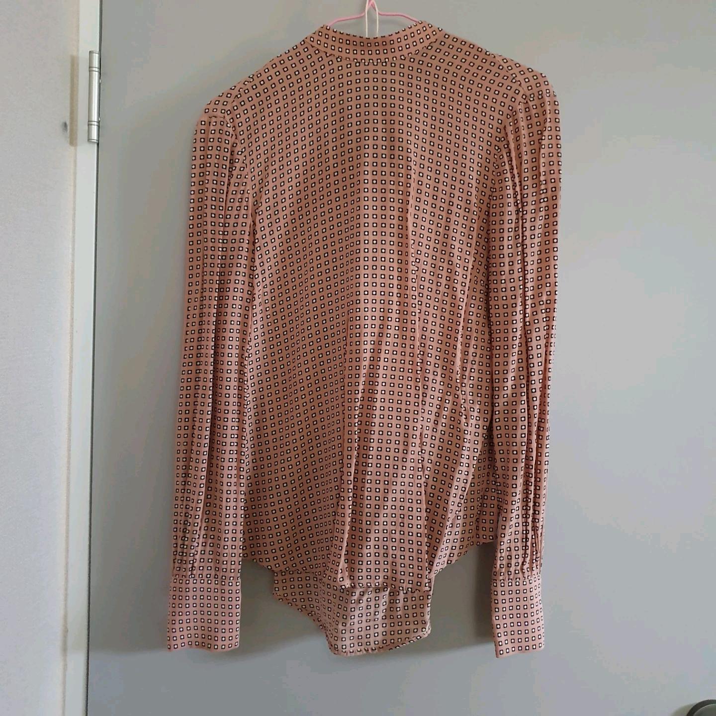 자라 ZARA 기하학 패턴 타이넥 블라우스 / 리본 타이 블라우스 4