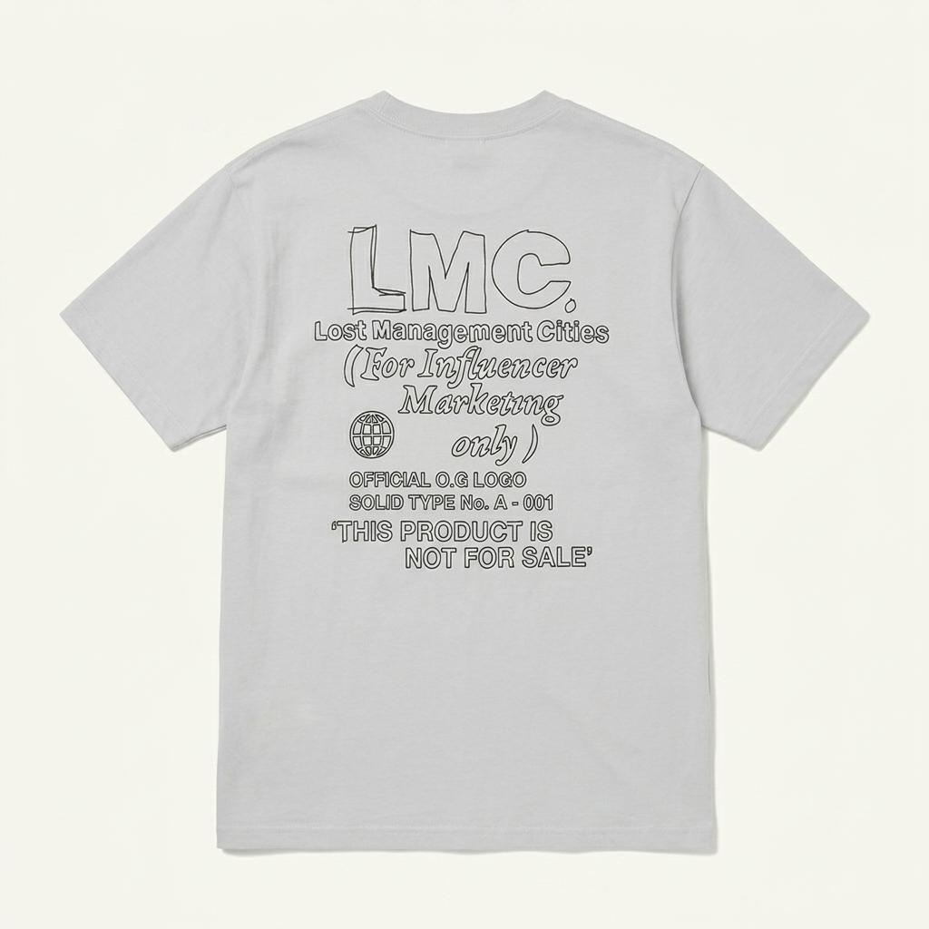 LMC 엘엠씨 25년도 뒷 스펠로고 반팔 티셔츠 M ~ L 라이트그레이