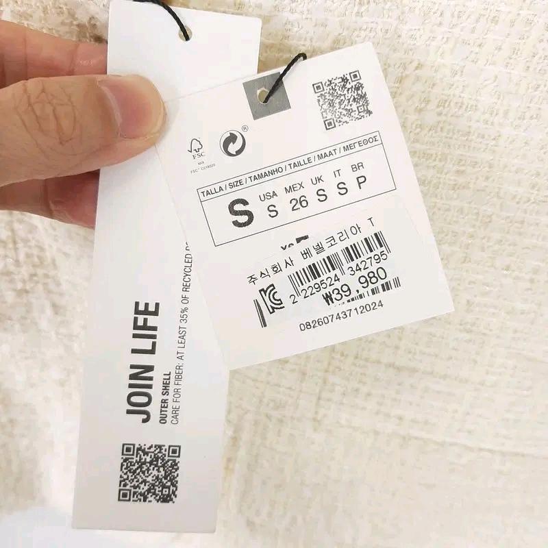 자라 새상품 더블버튼 트위드자켓 S 6