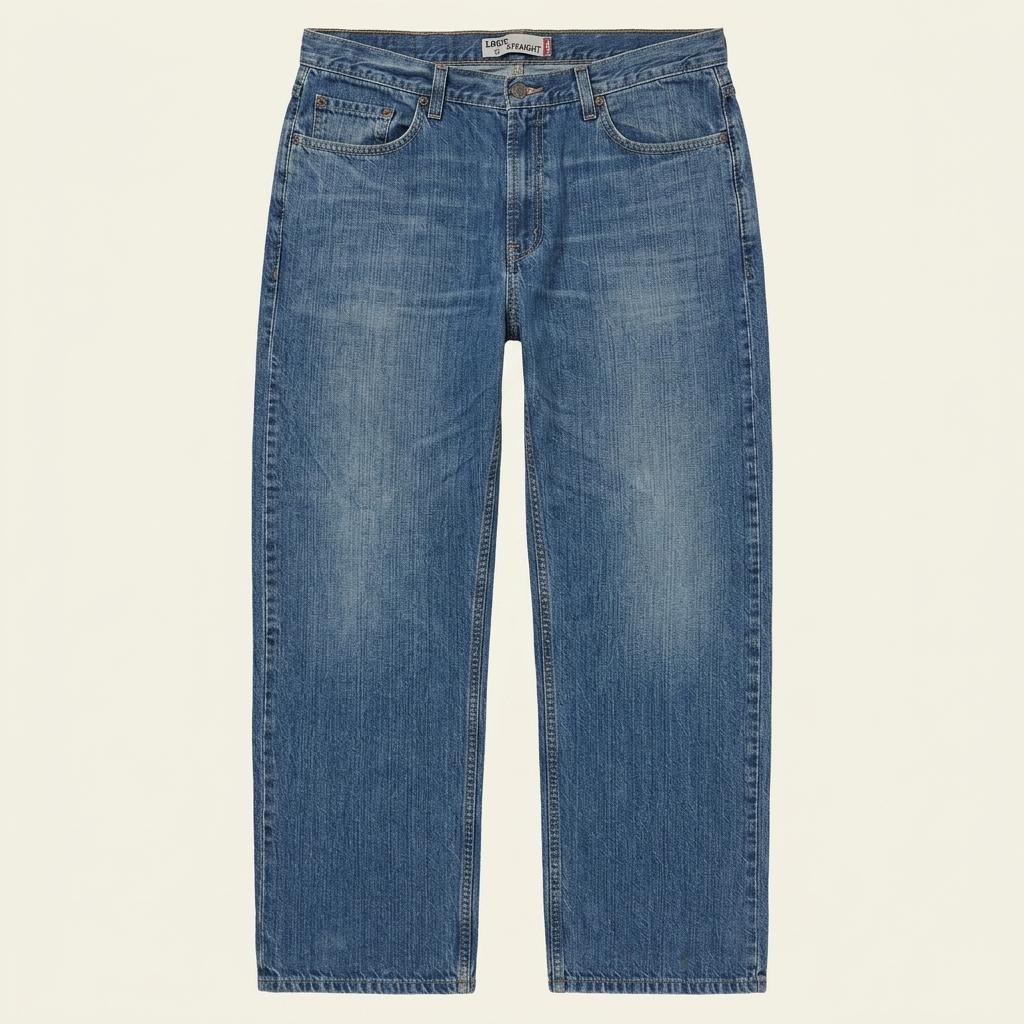 CA654 36 리바이스 569 블랭크탭 00s 루즈 스트레이트 데님 팬츠 바지