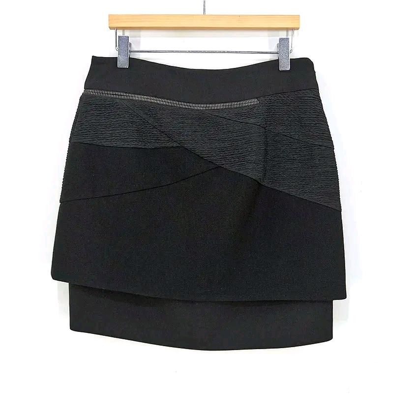 시스템 여성 춘추 이중 미니스커트 블랙 (HU43600) 3