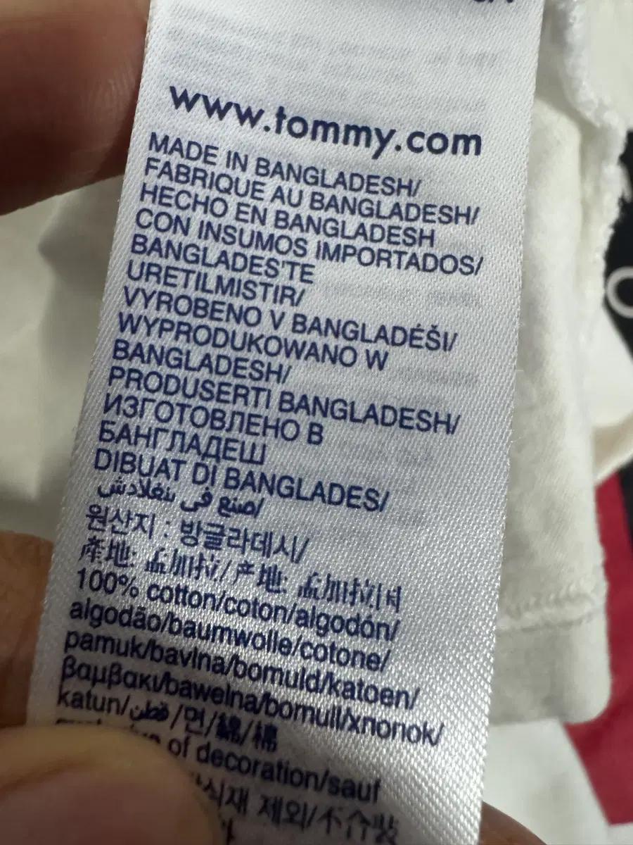 타미 tommy 진스 빅 로고 반팔 티셔츠 M ~ L 화이트 5
