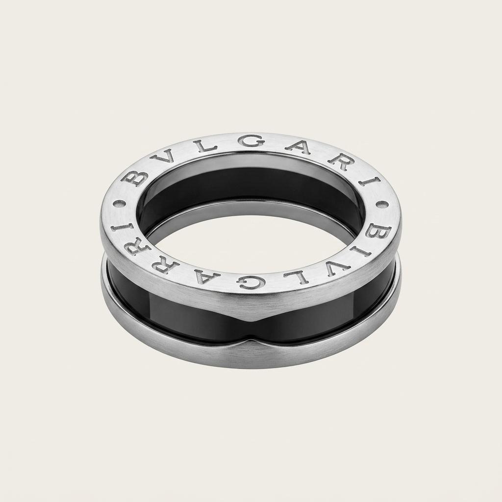 [BVLGARI] 불가리 세이브더칠드런 링 실버 블랙 세라믹 반지