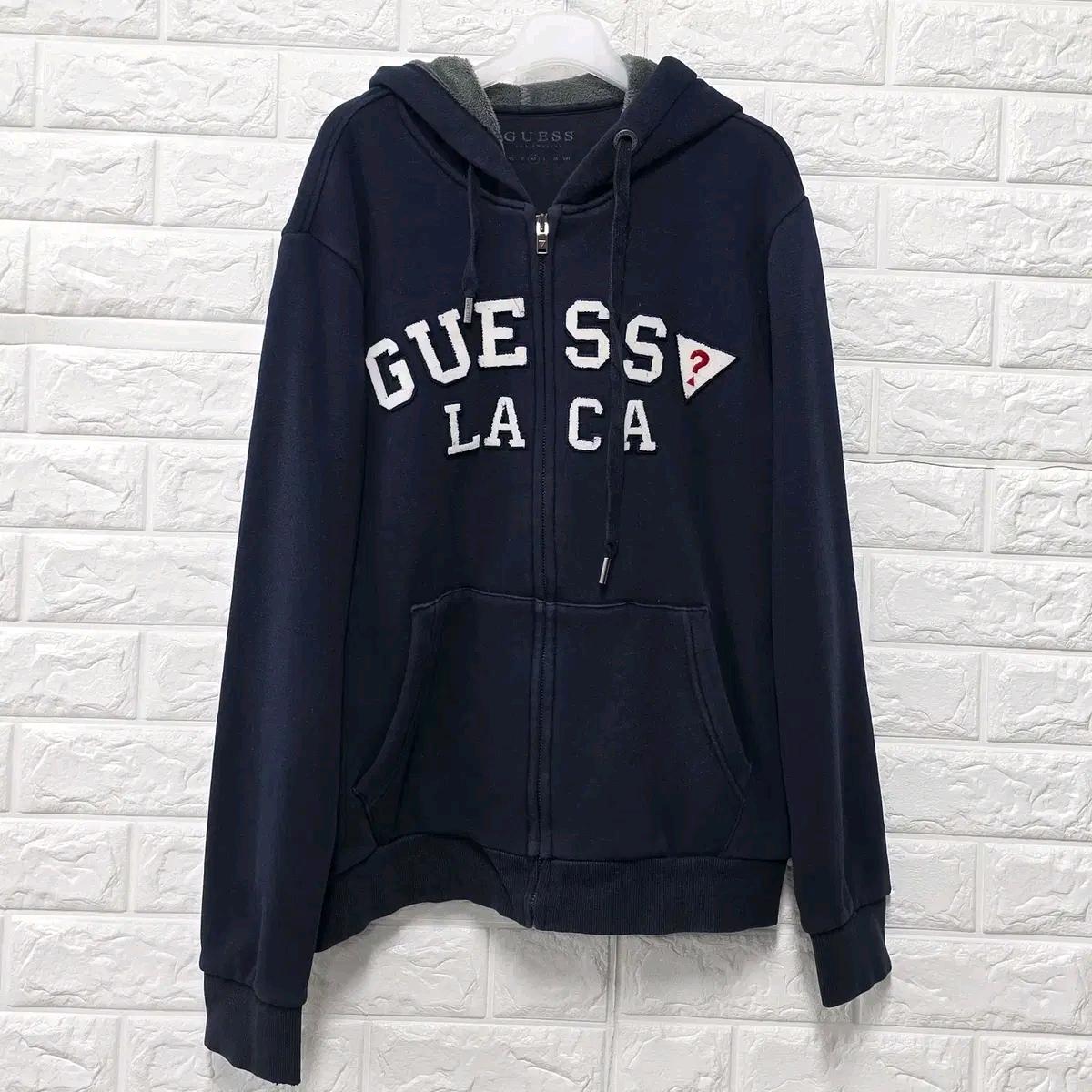 L 게스 GUESS 네이비 후드집업 C690 2