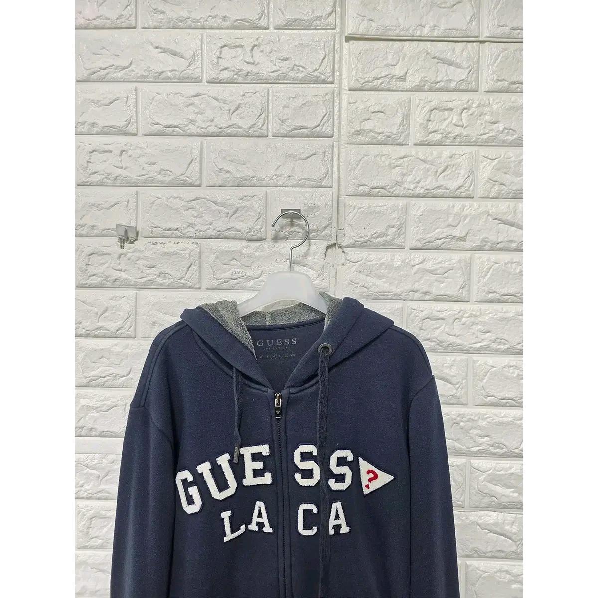 L 게스 GUESS 네이비 후드집업 C690 6