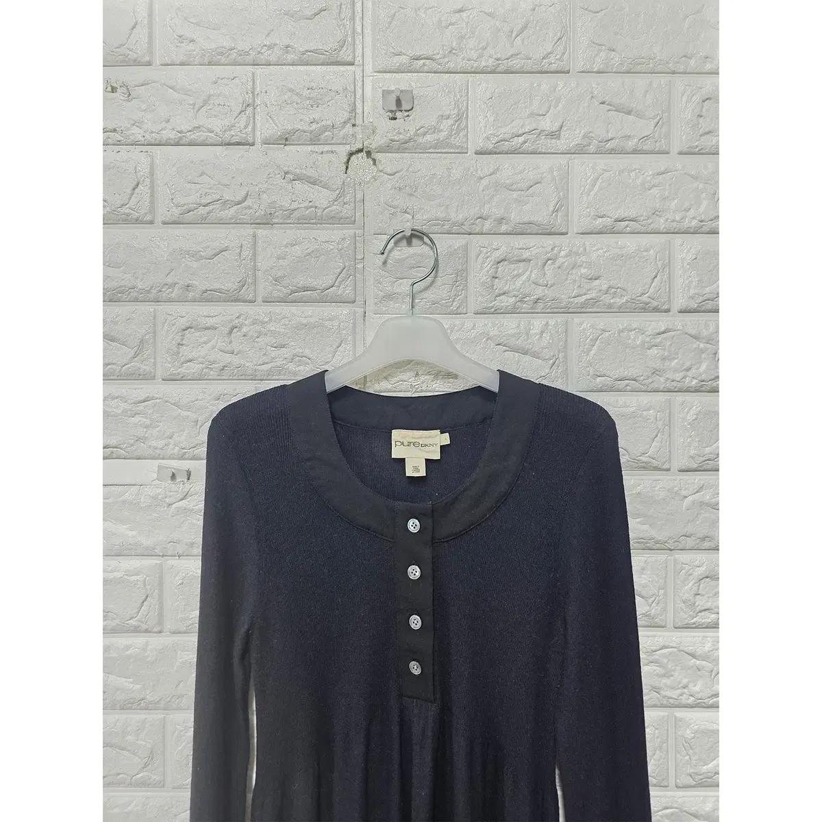 S 도나카란 DKNY 블랙 캐시미어 원피스  E633 6
