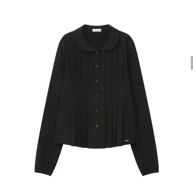미세키서울 Round collar pleats shirts BLACK 블라우스 2