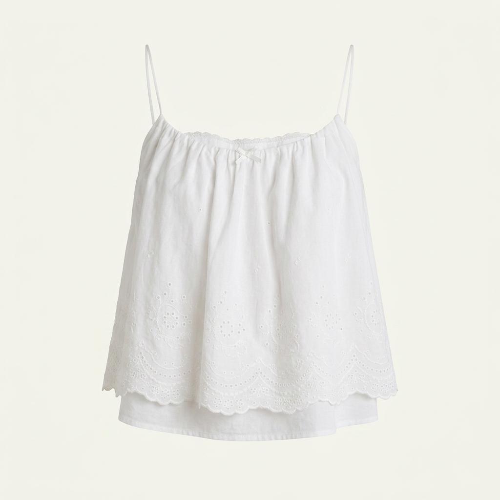 킨더살몬 Lace Top White 레이스 블라우스 1