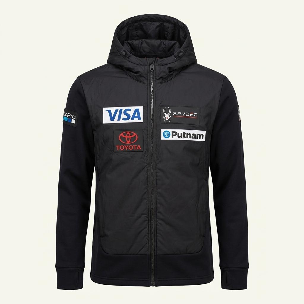 스파이더 VISA 패치 후드 집업 자켓