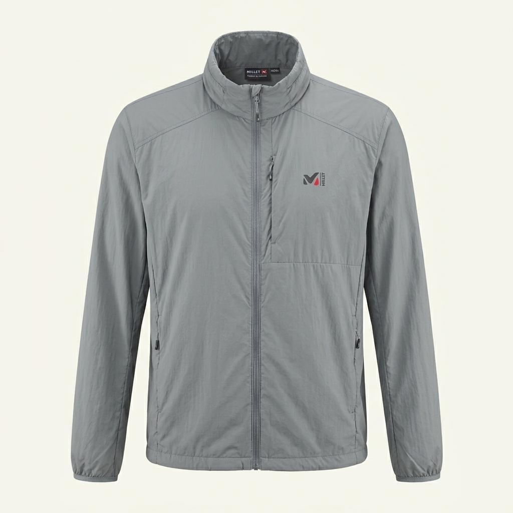 [105/XL] 밀레(MILLET) 경량 패커블 바람막이 자켓 (그레이)