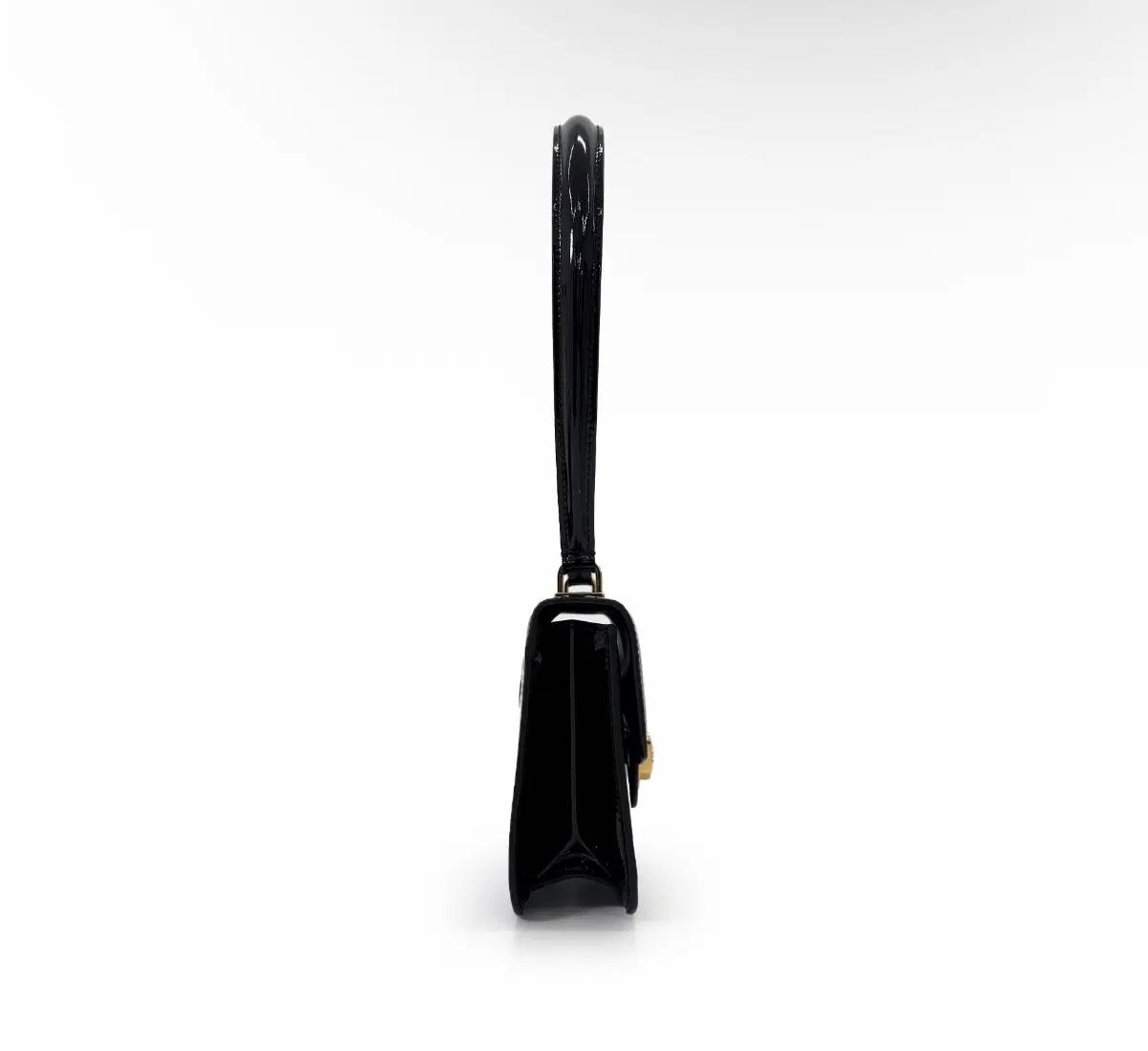 셀린느 페이턴트 카프스킨 레더 조세핀 숄더백 틴 블랙 121423FYE 5