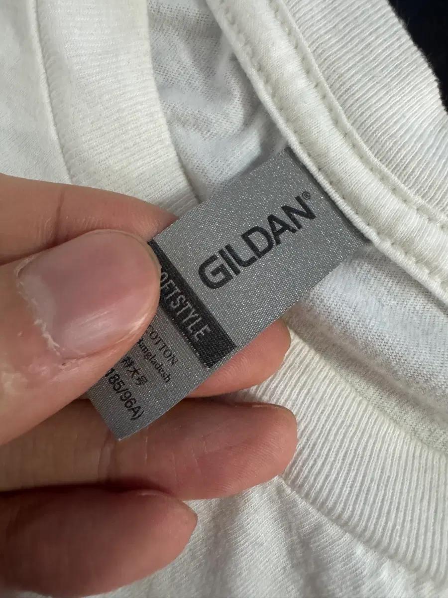 길단 GILDAN 일본 빈티지 뒷 프린팅 반팔 티셔츠 화이트 L 4