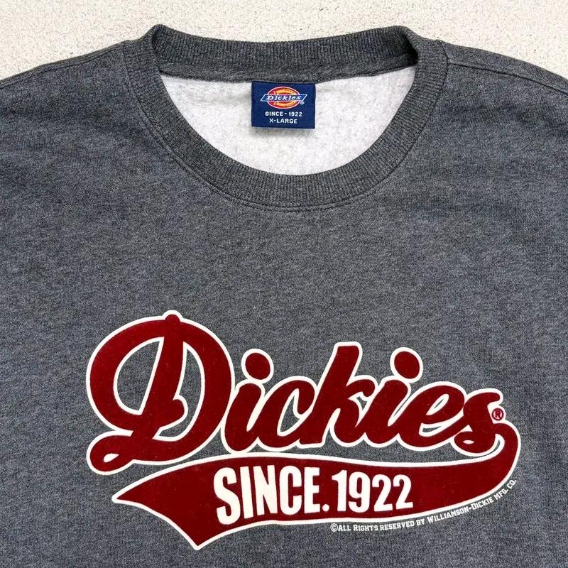 DICKIES 벨벳로고 맨투맨 그레이 XL 3