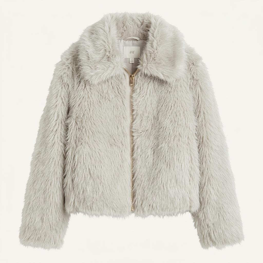 H&M 에이치엔엠 퍼 자켓