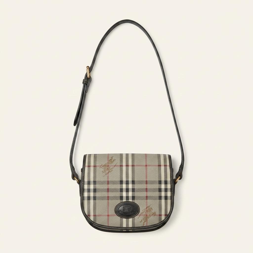 Burberry 버버리 그레이 노바체크 가죽 크로스백