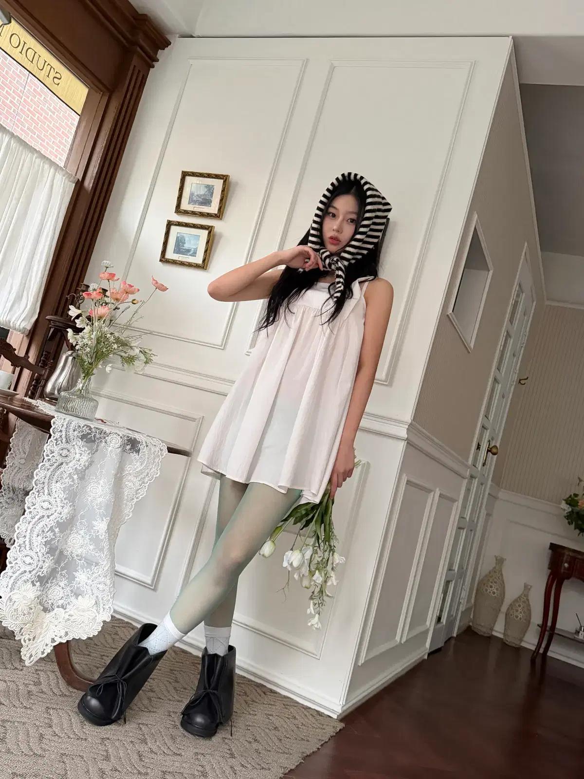 @9577 블랙 225-워싱원단 폴딩부츠 5cm 러블리 숏부츠-새상품 5