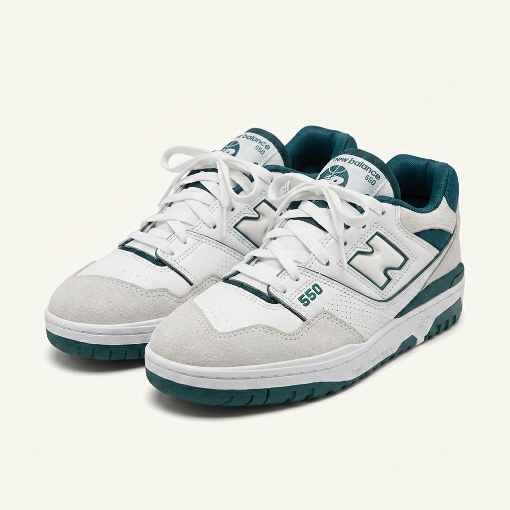 뉴발란스 550 스니커즈 화이트 빈티지 틸(BB550STA) 운동화 사이즈260두세번 신은