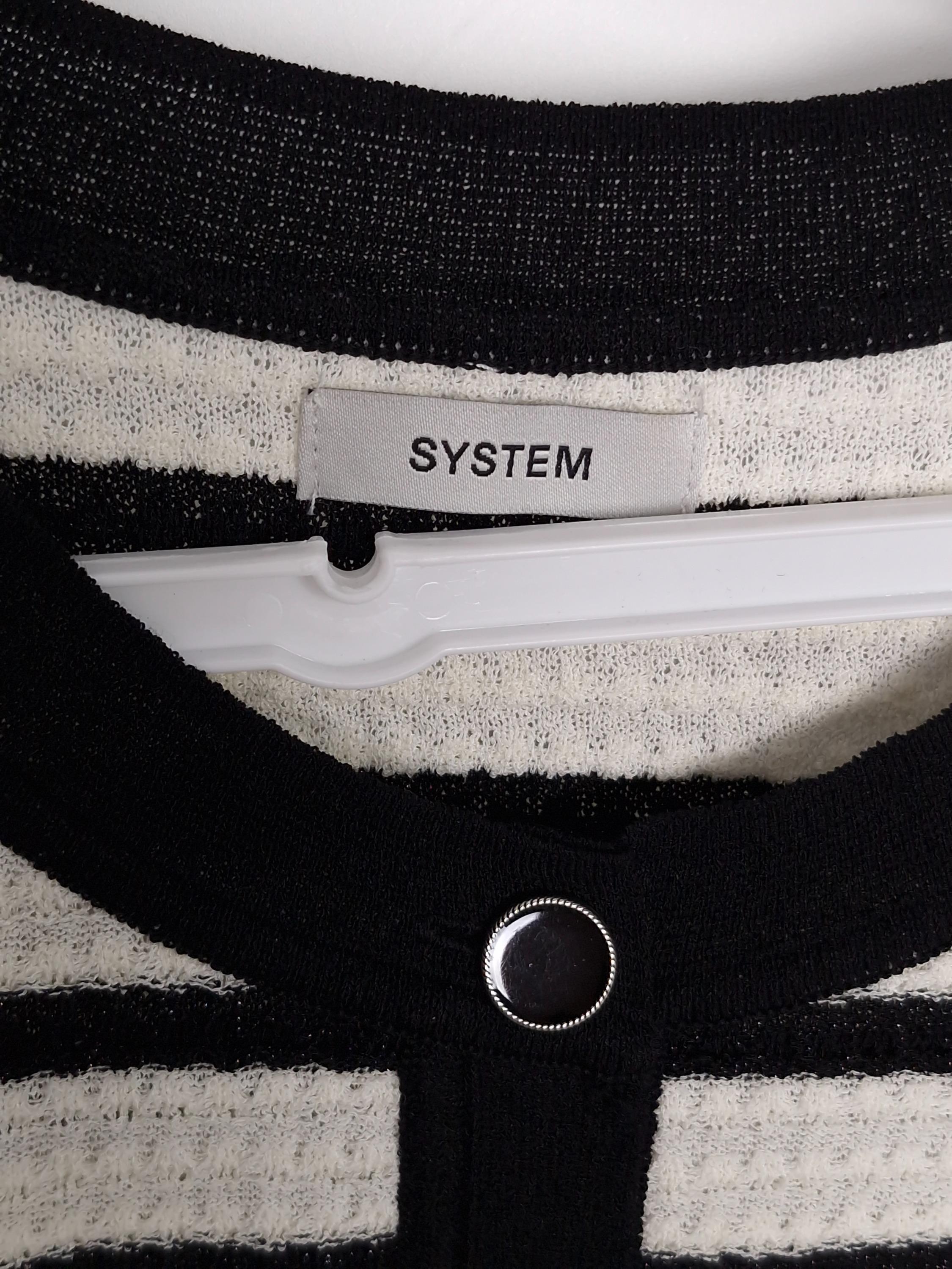 시스템 SYSTEM 스트라이프 반팔 가디건 F [A768] 4