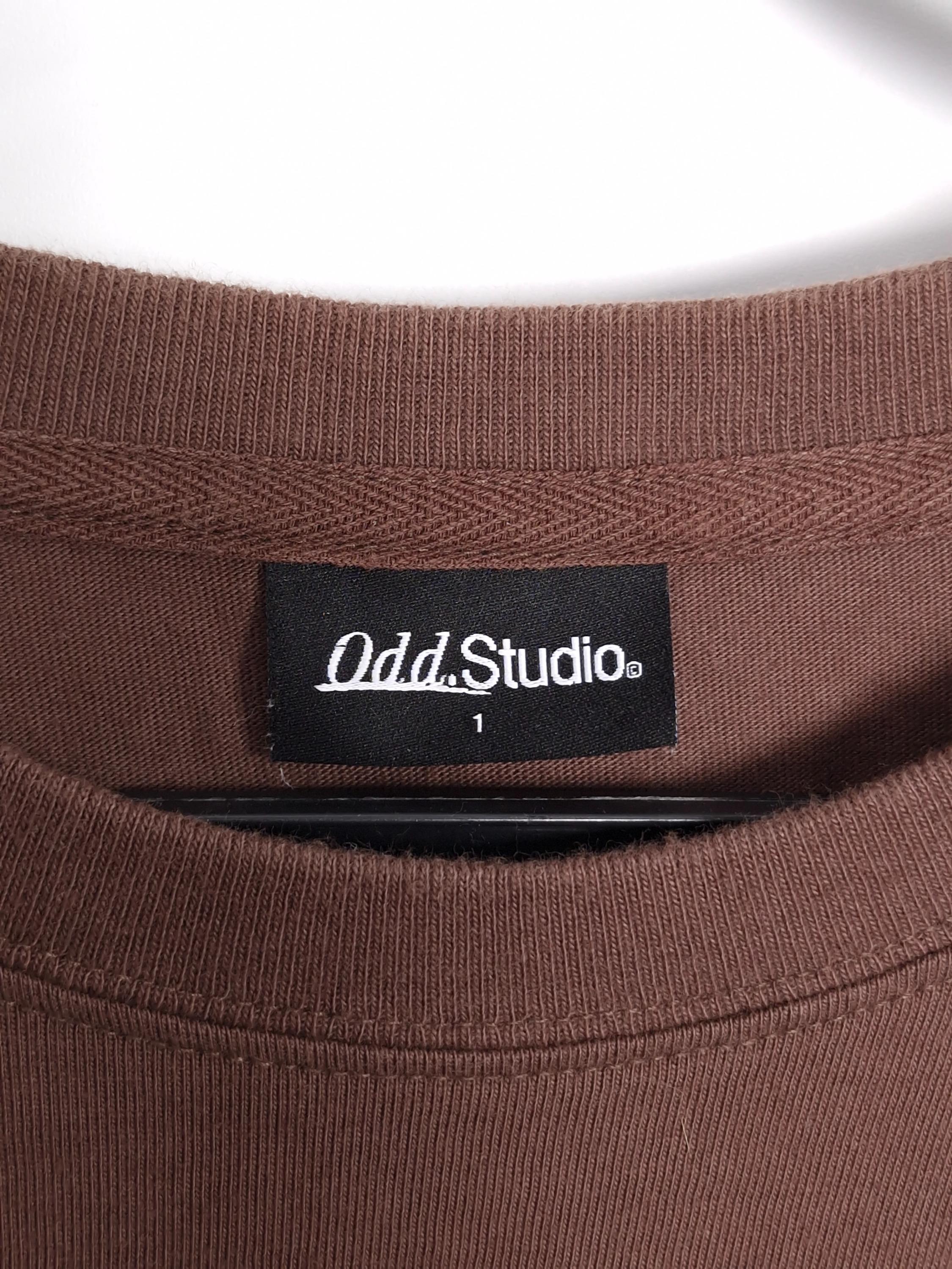 오드스튜디오 ODDSTUDIO 갈색 반팔티셔츠 1 [A777] 4