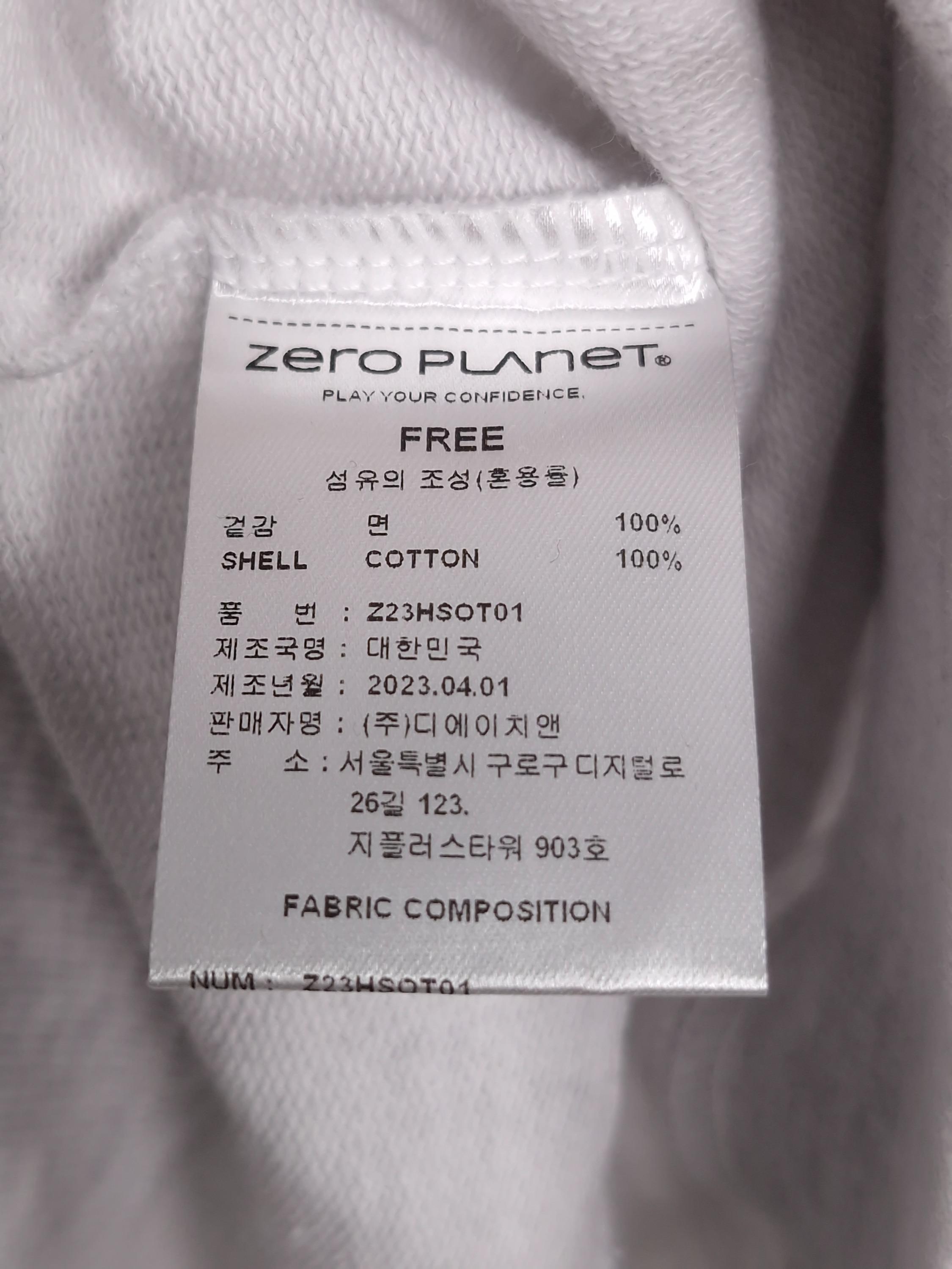 제로플래닛 ZEROPLANET 반팔 후드 집업 Free [A786] 6