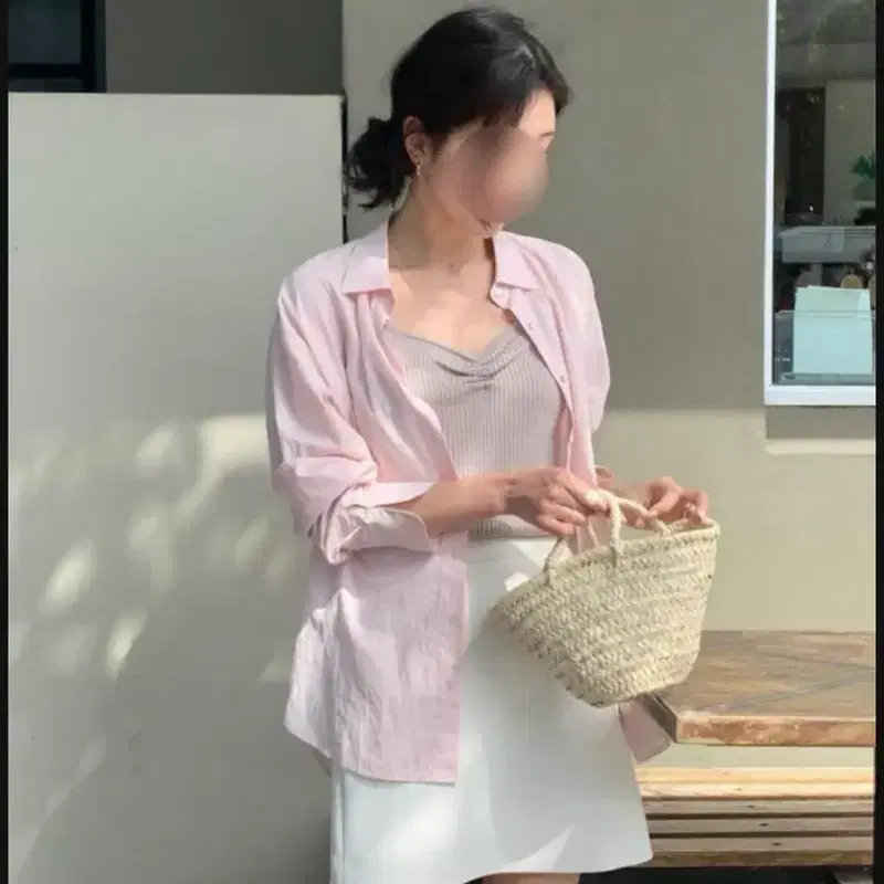 [sie 시에] 아워 루즈 코튼 셔츠_핑크 3