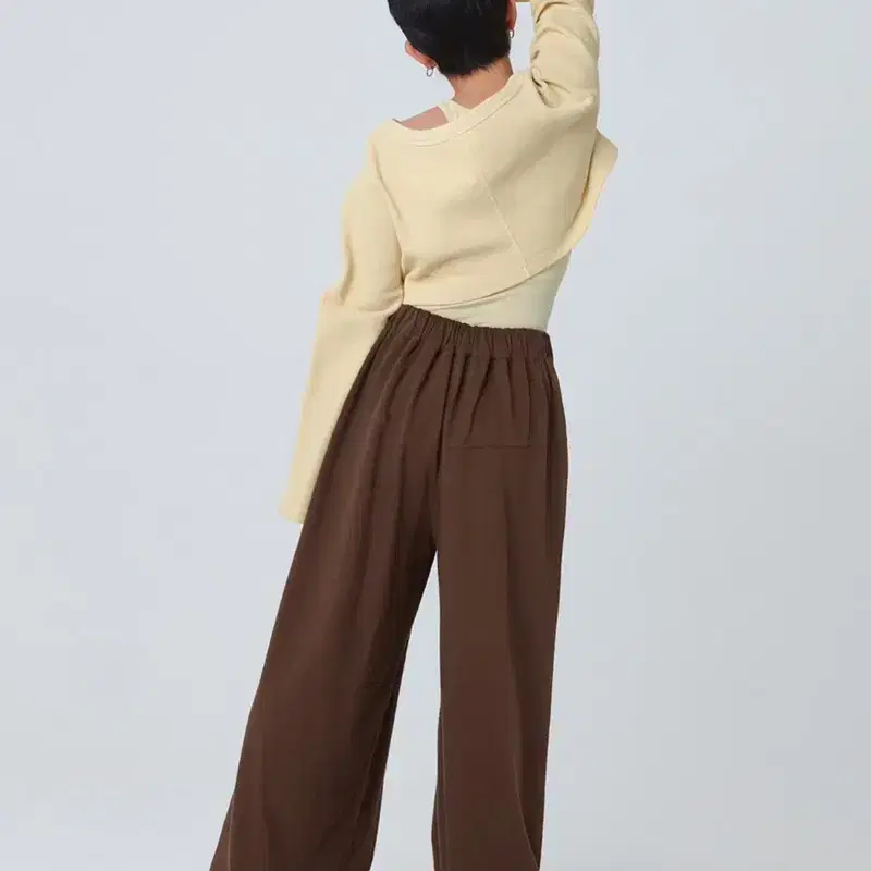 부디무드라 커버업 와플 티셔츠 롱슬리브 크롭탑 yellow (m) 6