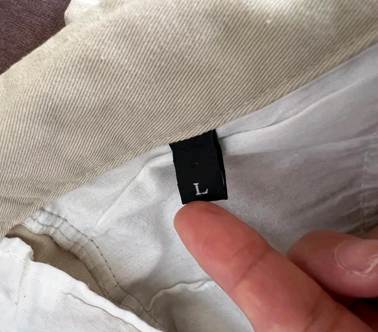 디에디터 남성 베이지 핸드페인팅 코튼치노 배기팬츠 10