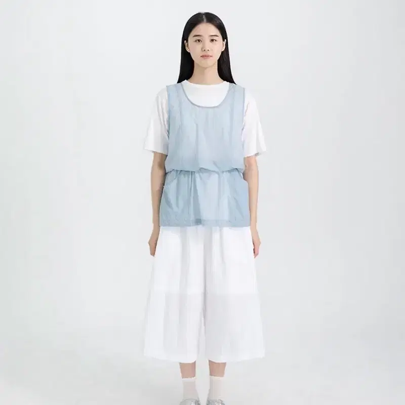 유노이아 String Jogger Vest 베스트 gray blue 2